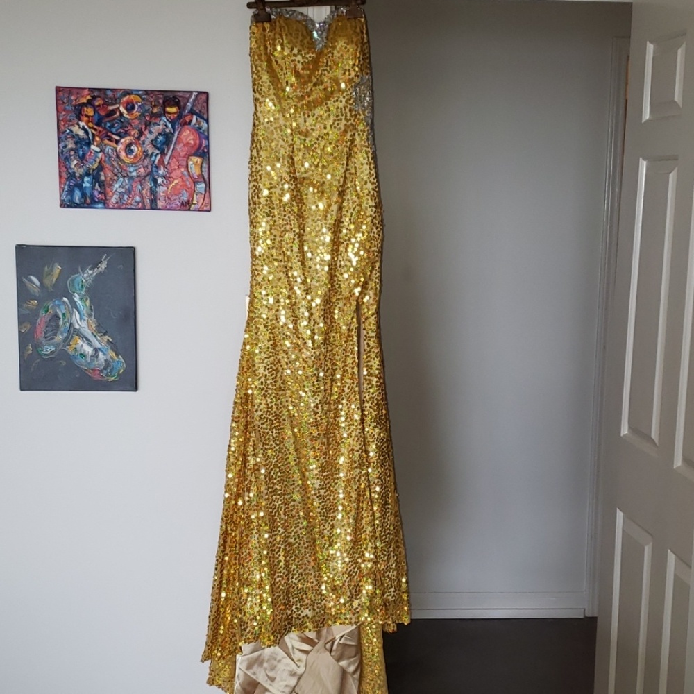 Strapless prom dress